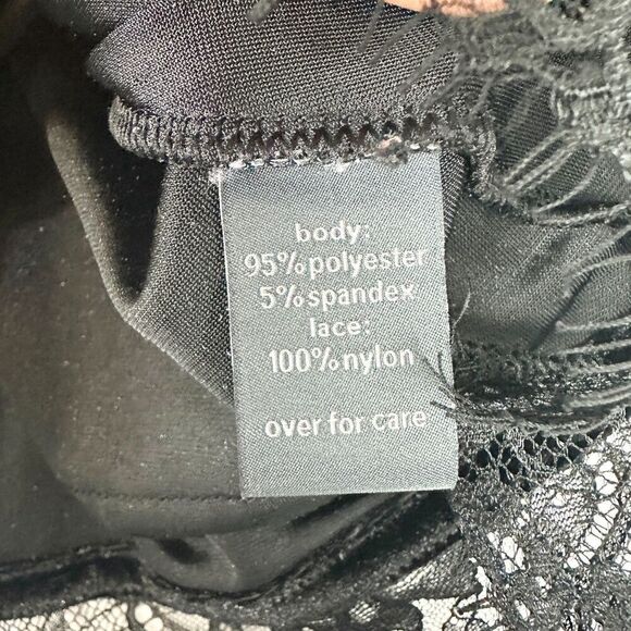 The Limited Velvet Lace Top Size Small Black Whimsigoth Fairy Goth Witchy - Picture 3 of 4